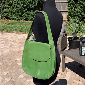 Vintage Coach bag, apple green, EUC